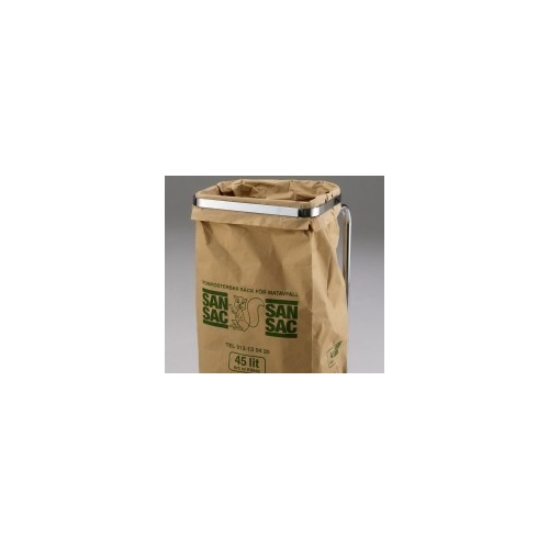 Madaffaldssæk 2-lags papir - 45L 550/180x650mm komposterbar - 20 stk