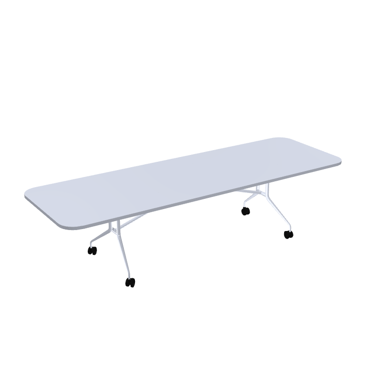 Kokoontaitettava konferenssipöytä PLICA - 300x100 cm - Rektangulär med rundade hörn