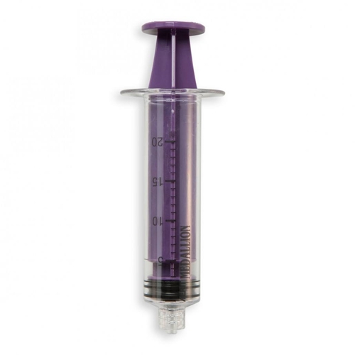 Spruta luerlock 3komp Medallion – 20ml grad 1ml centrerad lila – 25 st