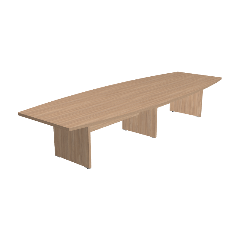 Großer Konferenztisch für 12-22 Personen - bootförmiger Mito - 400x140 cm