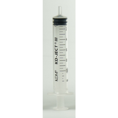 Luer-sprøjte 3-komponent KD-Ject - 10 ml grad. 0,5 ml centrisk - 100 stk.