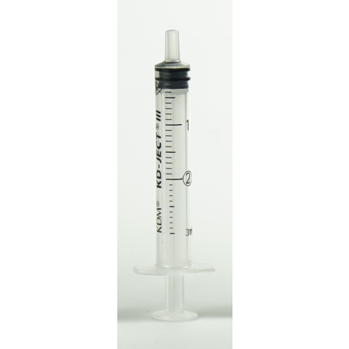 Luer-sprøjte 3-komponent KD-Ject - 2 ml grad. 0,1 ml centrisk - 100 stk.