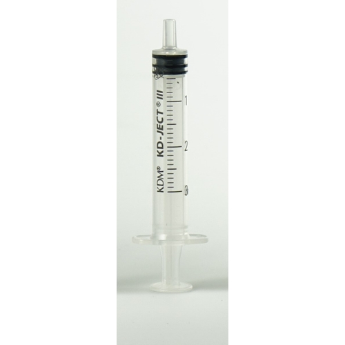 Luer-sprøjte 3-komponent KD-Ject - 3 ml grad. 0,1 ml centrisk - 100 stk.