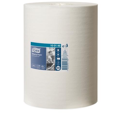Aftørringsrulle 1-lags centertræk M2 - M-tork 250 m 1,60 kg blandfiber