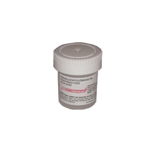 Formaldehydlösning buffrad 4% – 10ml i 20ml PP-burk – 25 st