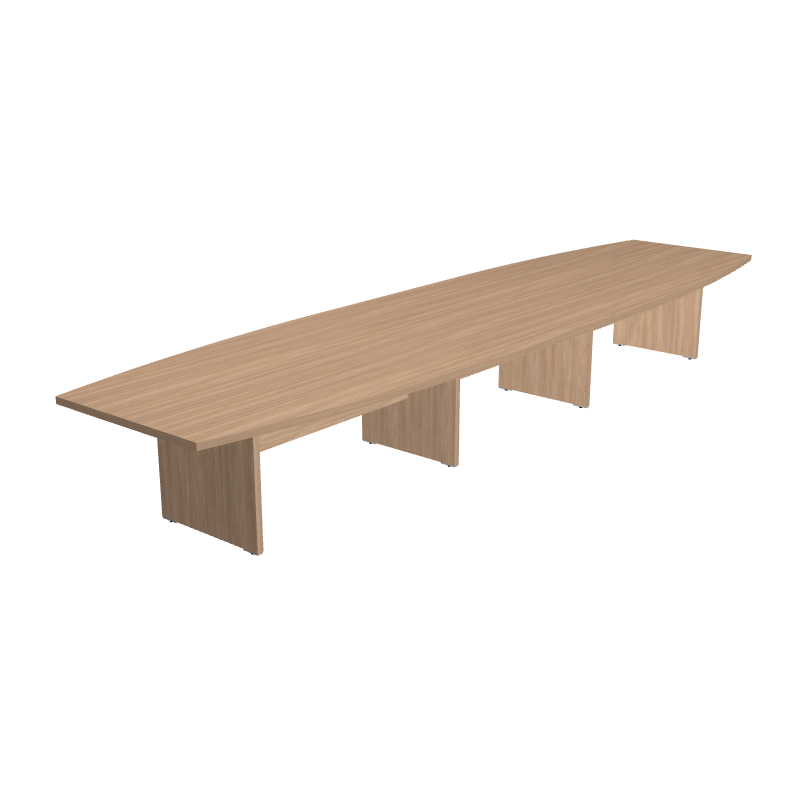 Großer Konferenztisch für 12-22 Personen - bootförmiger Mito - 540x140 cm