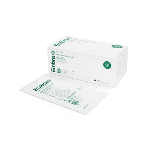Vlieskompresse 4-lagig 2 Stück Embra - 10x20 cm steril - 70 Stück