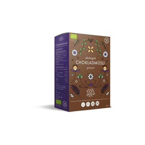 Chokolademüsli glutenfri - 445g Ewalie