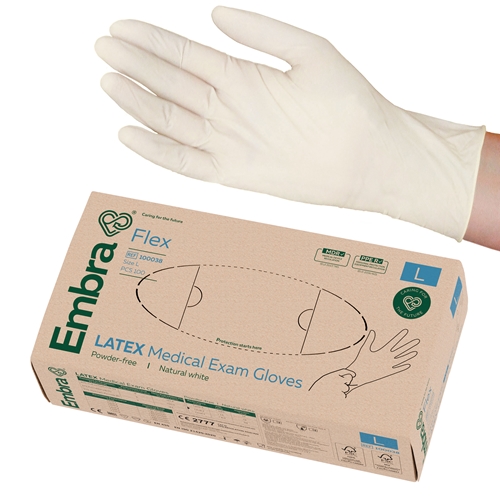 Latexfri handske Embra PF - L FLEX AQL 1,5 - 100 stk.