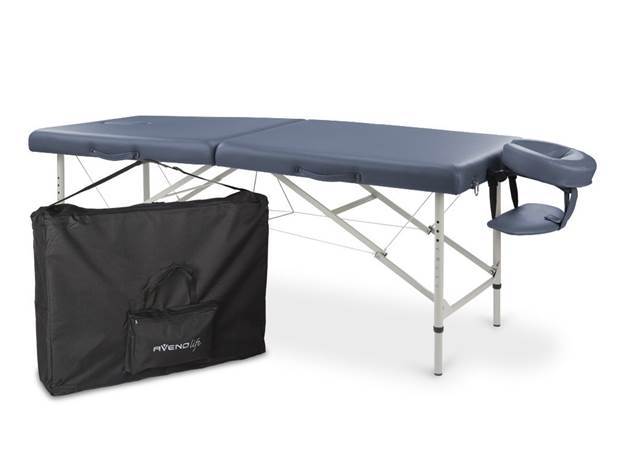 Bærbar massagebriks i aluminium - VERONA - Blå