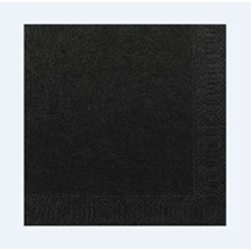 Serviette Tissue 1/4-Falz 3-lagig 33x33 cm Duni schwarz 1000 St