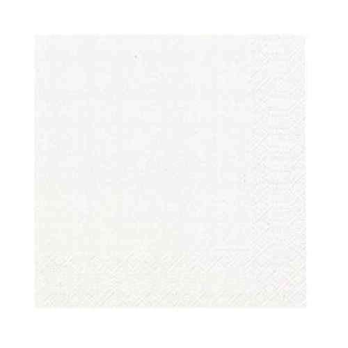 Serviette 1/4-Falz 2-lagig - 24x24cm Duni weiß - 2400 St