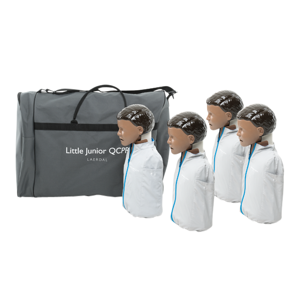 Little Junior QCPR 4 szt. ciemna skóra z torbą - Laerdal