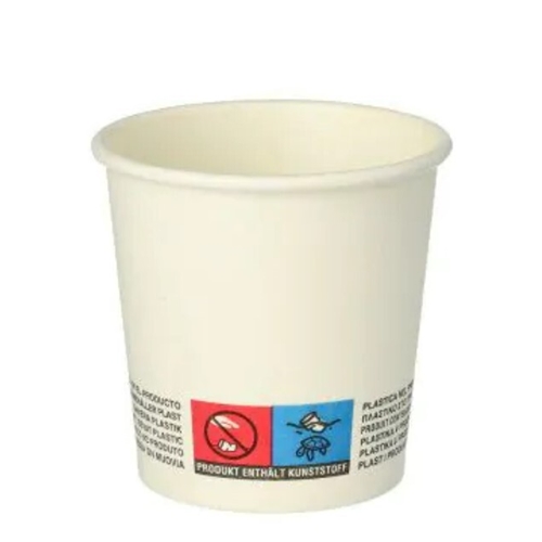 Pappkrus To Go - 10cl hvid PE-belagt - 50 stk