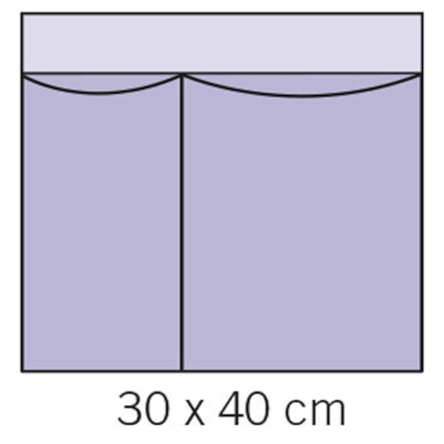 Diatermiapussi evercare - 30x40cm 2 lokeroa läpinäkyvä - 220 kpl