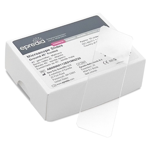 Objektträger mit geschliffenen Kanten Epredia - 26x76mm 45° mit Schreibfeld Cellof - 50 Stück