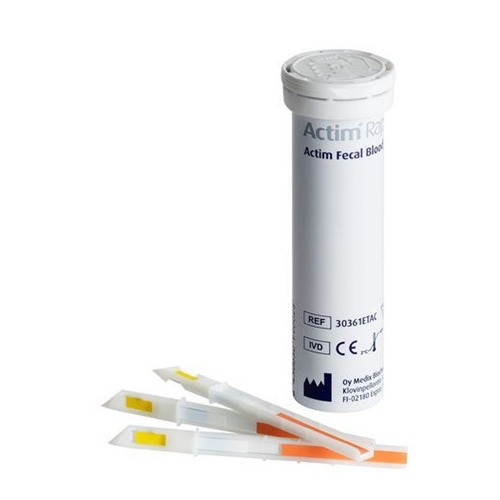 Actim Fecal Blood ulosteen Hb-testi - testiliuskat ihmisveren havaitsemiseen / 10 - 10 kpl