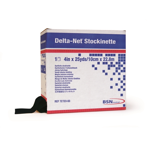 Delta-Net pehmustesukka 5 cm x 23 m putkisidos musta