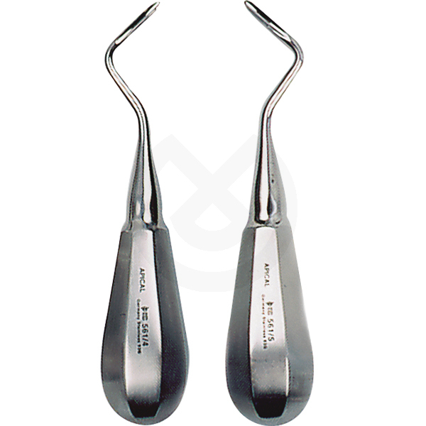 Bøjet luxator 516 - Root Elevator Apical Left 561/4 Martin