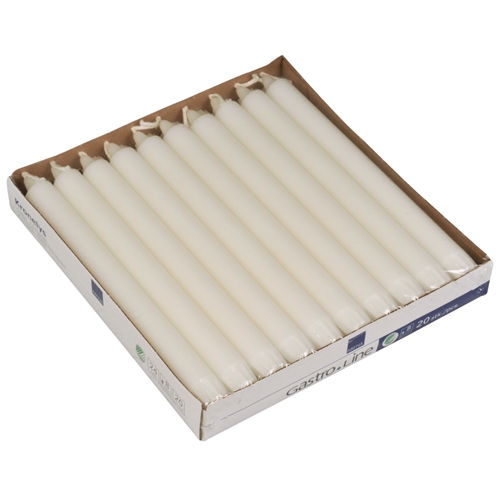 Candle Kron stearin - 24cm white 8 hours - 20 pcs