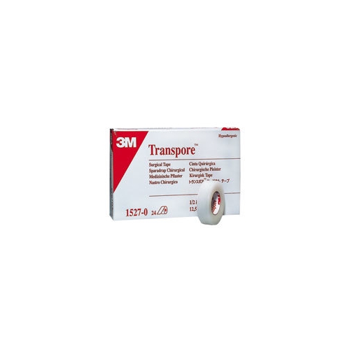 Perforeret plastplaster Transpore - 5 cm x 9,1 m - 6 stk.