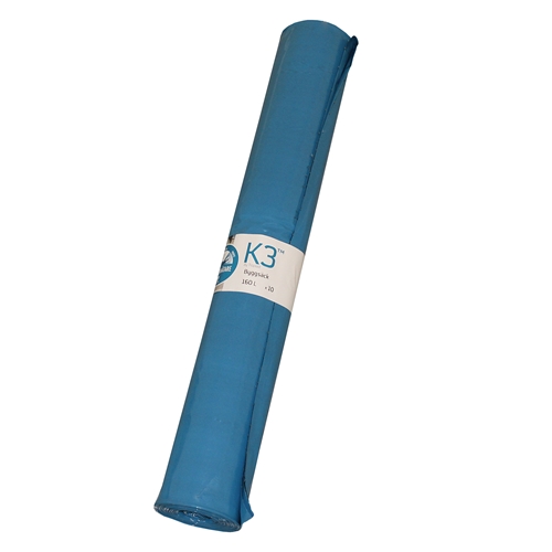 Jätesäkki LD-muovi K3 COEX - 160L 800x1250mm 55my sininen/musta - 10 kpl