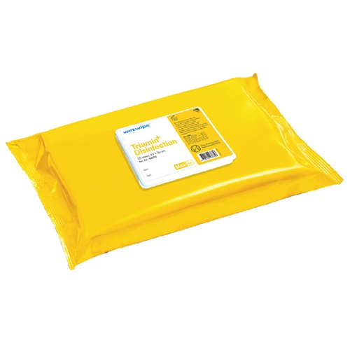 Desinfektionsduk engångs – 40x30cm Wet Wipe Maxi gul – 20 st