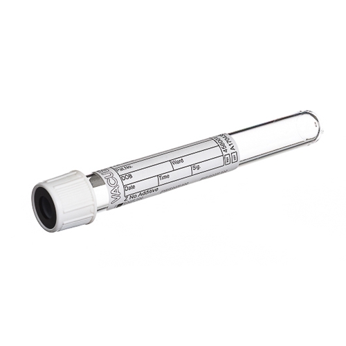 Vakuumrør VACUETTE papiretikette - 7/6ml neutral hvid/sort - 50 stk