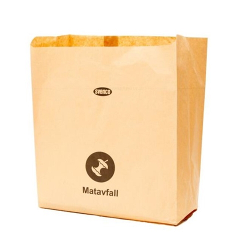 Biojätepussi 1-lehti - 12L 280/130x400mm kompostoituva - 80 kpl