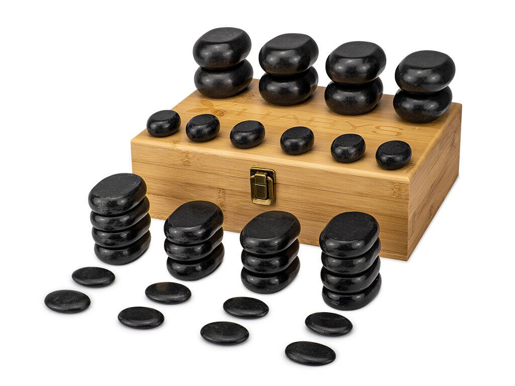 Massagesteine / Hot Stone Massage - 36 Teile