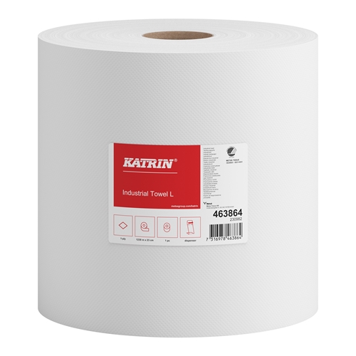 Handtuchrolle 1-lagig weiß - Katrin Basic L 1230m 7,1kg
