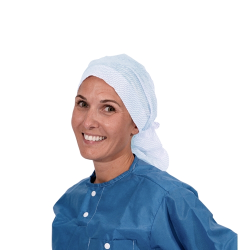 OP-Mütze Julia EMBRA blau für langes Haar 50 St.