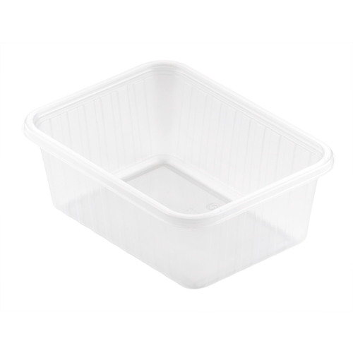 Plastic container PP rectangular Fixpack - 500ml 146x110x54mm transparent - 50 pcs