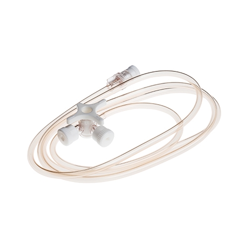 3-vejs hane Connecta - 100 cm slange uden injektionsport hvid - 20 stk.