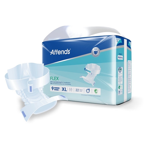 All-in-One-Inkontinenzschutz mit Hüftgurt - Attends Flex 9 XL - 88 St.