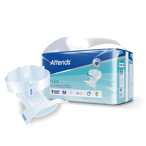 All-in-One-Inkontinenzschutz mit Hüftgurt - Attends Flex 9 M - 104 St.