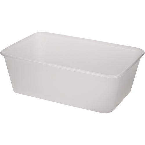 Microwave container PP plastic - 750ml 175x120x55mm transparent - 500 pcs