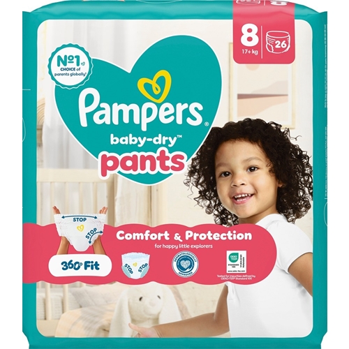 Bleer Pampers Baby-Dry Pants - str. 8 17+ kg - 104 stk