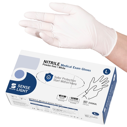 Rękawiczki nitrylowe Selefa pf - L Sense Light vit AQL 1,5 - 200 szt.