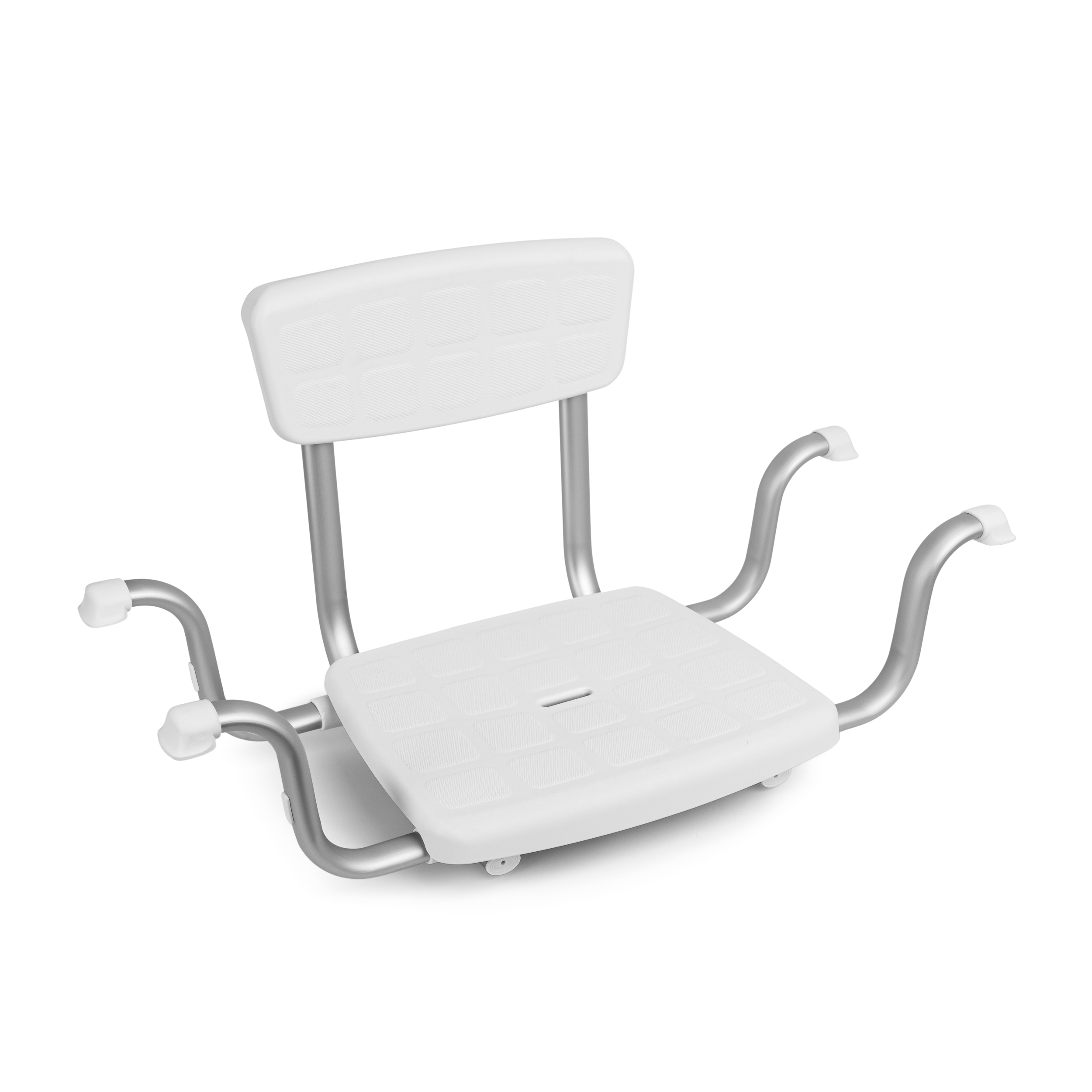 Bath bench with backrest - 4 anti-slip supports for mounting in bathtub - Seat: 37x30 cm