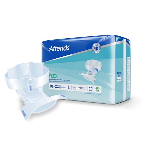 All-in-one-vyövaippa inkontinenssiin - Attends Flex 10+ Ultima L - 60 kpl