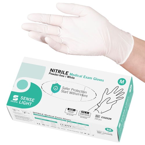Rękawice nitrylowe Selefa PF - M Sense Light vit AQL 1.5 - 200 szt.