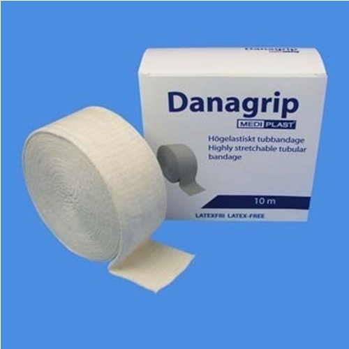 Tubebandage støtte Danagrip LF - 14cmx10m str. H blå bomuld