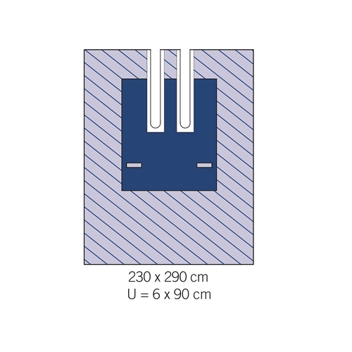 OP-Laken mit Schlitz Evercare - 230x290cm Schlitz 6x90cm - 6 St