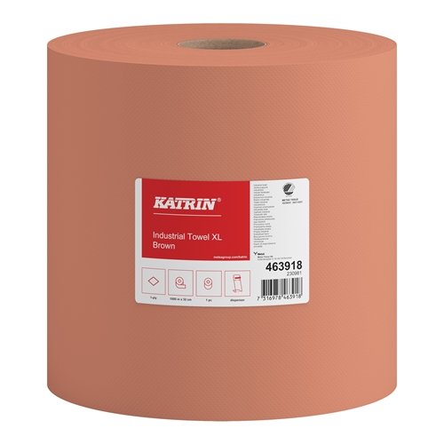 Papierhandtuchrolle 1-lagig braun - Katrin Basic XL 1000m 8.531kg