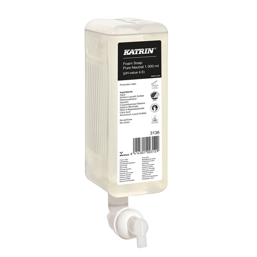 Katrin Hand-Schaumseife 1000 ml unparfümiert Svanen