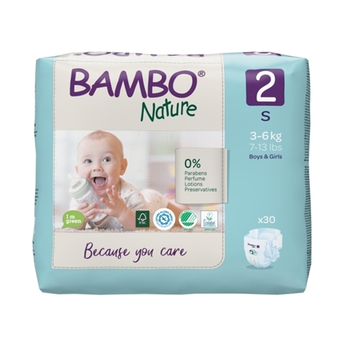 Bambo Nature Klebewindeln - 2 3-6 kg - 180 St