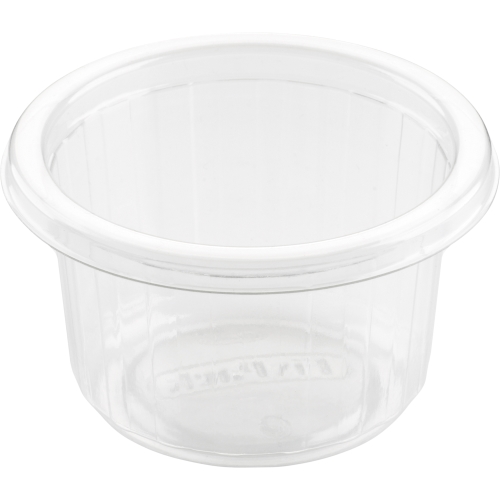 Plastic container APET round Fixpack - 110ml 80x80x46mm transparent - 50 pcs