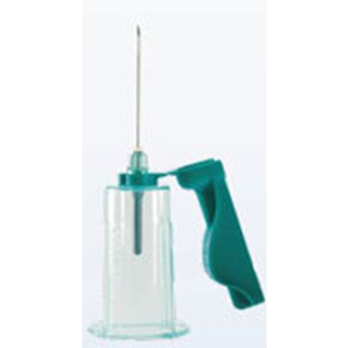 Prøvetagningskanyle med holder VACUETTE Quickshield Visio - 0,7x38mm 22G sort - 30 stk
