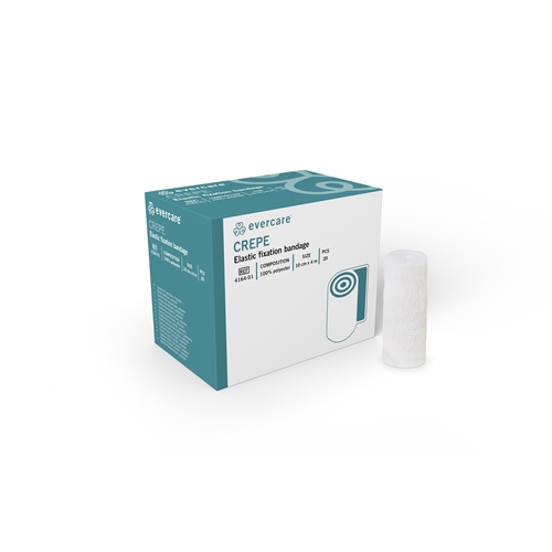 Bandaż elastyczny krepowany do mocowania evercare Crepe - 10cmx4m 100% poliester - 20 szt.